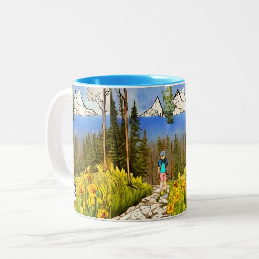 Wandern Zweifarbige Tasse (Vorderseite Links)