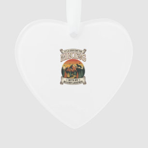 Wandernde Belgische Laekenois-Hund-Berg-Sonnenunte Ornament