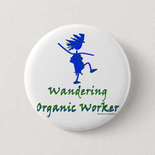 Wandernde Bio Arbeitskraft (WOOFER) Button