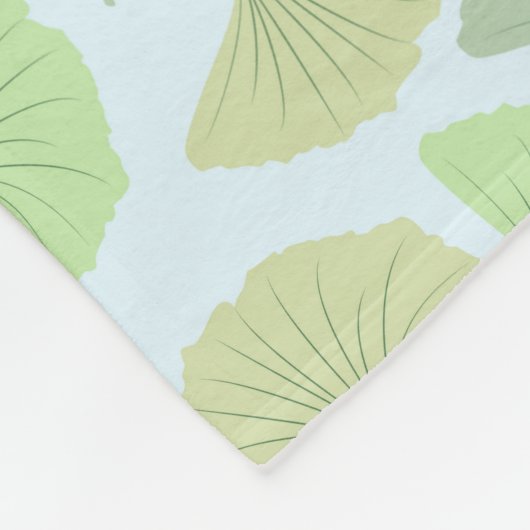Wandernde grüne Gingko-Fleece-Decke Fleecedecke (Ecke)