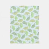 Wandernde grüne Gingko-Fleece-Decke Fleecedecke (Vorderseite)