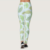 Wandernde grüne Ginkgo-Leggings Leggings (Rückseite)