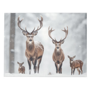 Wandernde Natur der Hirschfamilie Notizblock
