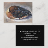 Wandernde pfeifende Ente aceo Kunst-Karte Visitenkarte (Vorne/Hinten)