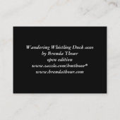 Wandernde pfeifende Ente aceo Kunst-Karte Visitenkarte (Rückseite)