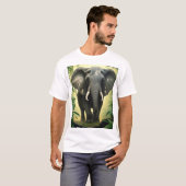 Wandernde Wildnis - Waldelephant-T-Shirt T-Shirt (Vorne ganz)