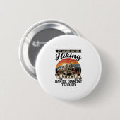 Wandernder Dandie Dinmont Terrier Hund Berg Retro Button (Vorne & Hinten)