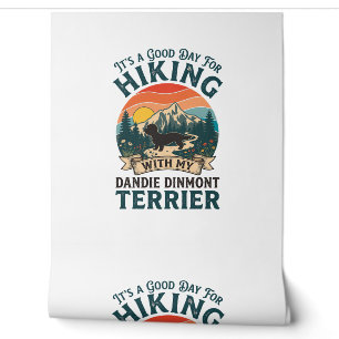 Wandernder Dandie Dinmont Terrier Hund Berge Sonne Tapete