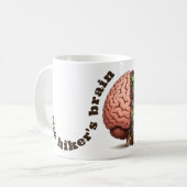 Wandernder Gehirn lustig Kaffeetasse (Vorderseite Links)