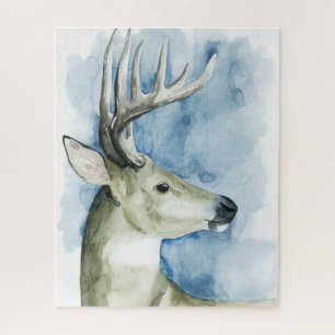 Wandernder Hirsch - Aquarell Puzzle