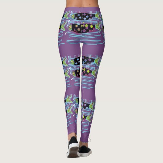 wandernder Lachs Thunder_Cove lila Leggings (Rückseite)