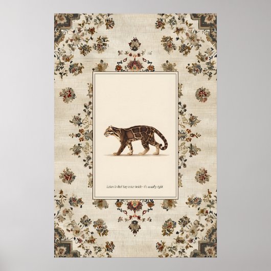 Wandernder Nebelparder Poster Druck Neutral (Vorne)
