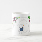 Wandernder Schneemann Kaffeetasse (Mittel)