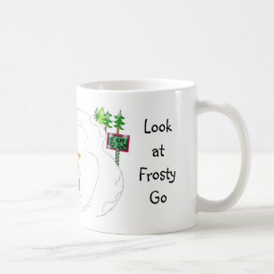 Wandernder Schneemann Kaffeetasse