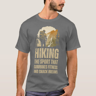 Wandernder Sport kombiniert Fitness und Snackpause T-Shirt