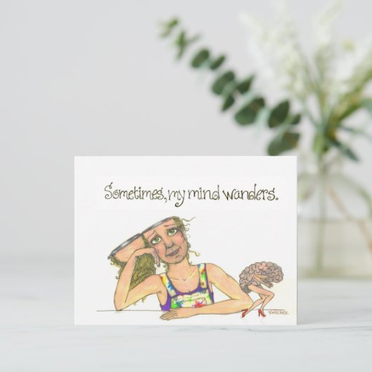 wandernder Verstand Postkarte (Stehend Vorderseite)