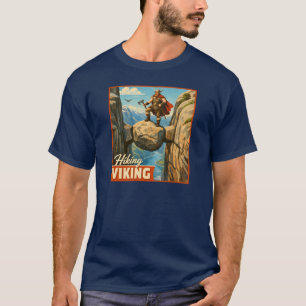 Wandernder Wikinger Kjeragbolten - Retro Norwegen  T-Shirt