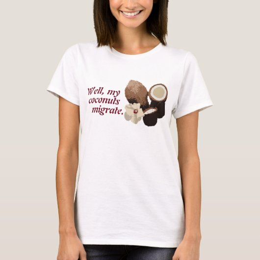 Wanderndere Kokosnüsse T-Shirt (Vorderseite)