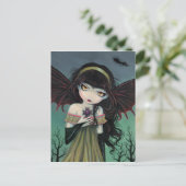 Wanderndes Gothic Vampir Postkarte (Stehend Vorderseite)