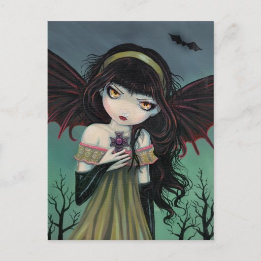 Wanderndes Gothic Vampir Postkarte (Vorderseite)