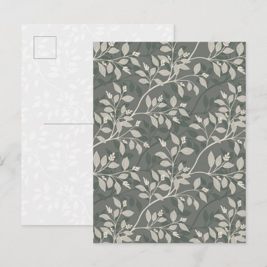 Wanderndes Laub Elegant Erdig Botanisch Postkarte (Vorne/Hinten)