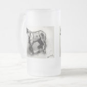 Wanderndes Pferd Mattglas Bierglas (Vorderseite Links)