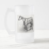 Wanderndes Pferd Mattglas Bierglas (Links)