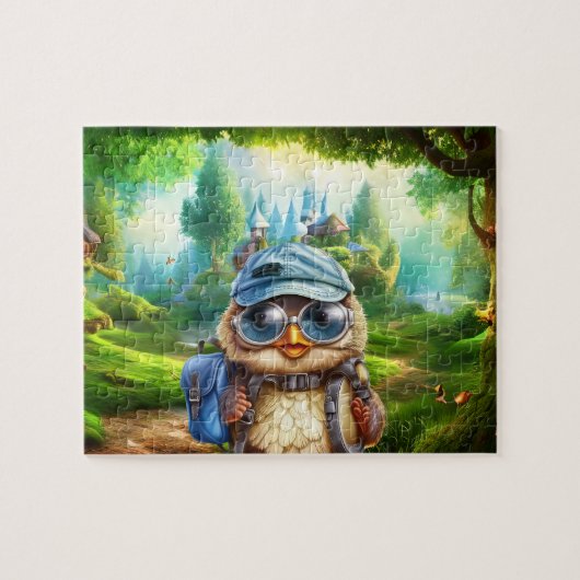 Wanderowle auf einem verzauberten Wald Multi-Size Puzzle (Horizontal)