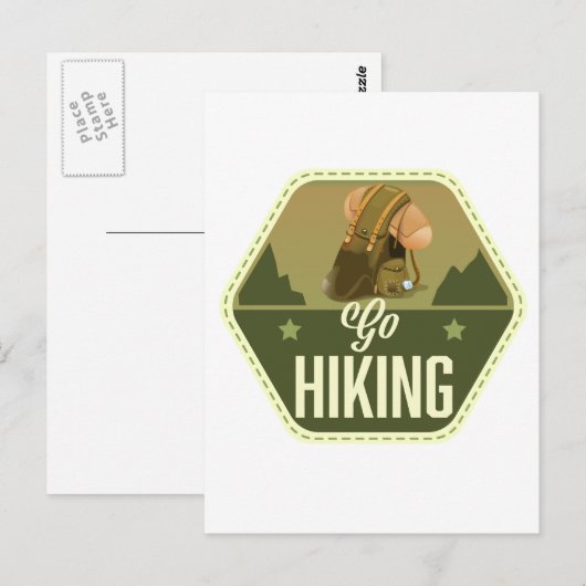 Wanderpflaster Postkarte (Vorne/Hinten)