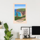 Wanderplakat für den Küstenzu-Küsten-Wanderweg Poster (Heimbüro)