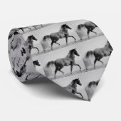 Wanderross Schwarz & Weiß Krawatte (Gerollt)