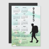Wanderrückpackung 2025 Kalender Magnetkarte (Vorne/Hinten)