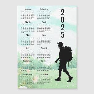 Wanderrückpackung 2025 Kalender Magnetkarte