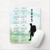 Wanderrückpackungsentwurf 2025 Kalender Mousepad (Mit Mouse)
