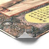 WANDERSCHÖNHEIT Chinesischer Tee Blätter Alte Werb Poster (Ecke)