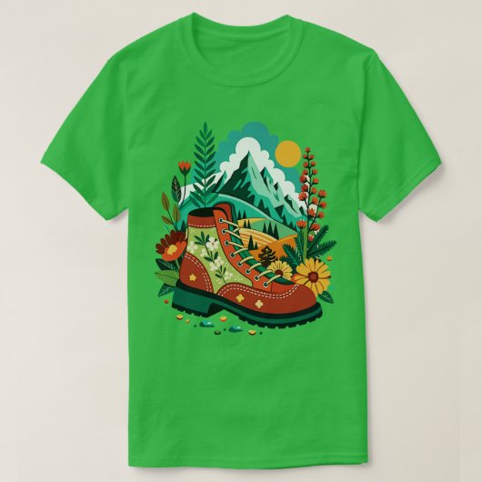 Wanderschuh Einfach T-Shirt (Design vorne)