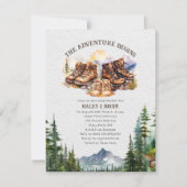 Wanderschuhe Adventure Neutral Baby Shower Einladung (Vorderseite)