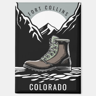 Wanderschuhe Lasst uns Colorado erkunden Fort Coll Magnet