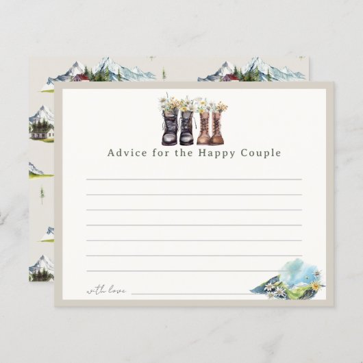 Wanderschuhe Paare Duschberatungskarten (Vorne/Hinten)