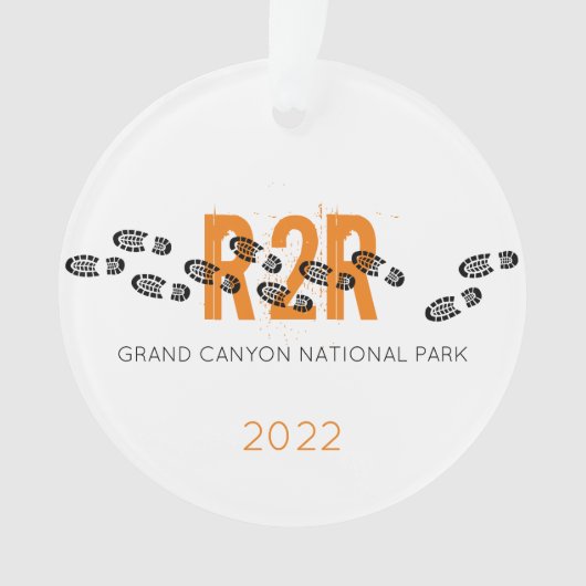 Wanderschuhe Personalisiertes R2R Grand Canyon Fot Ornament (Vorderseite)