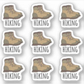 Wanderschuhe Wandern Bergsteigen Klettern Bujo Pla Aufkleber (Vorderseite)