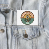 WanderSoul Co. – Retro-Reise-Logo-Button Button (Insitu)