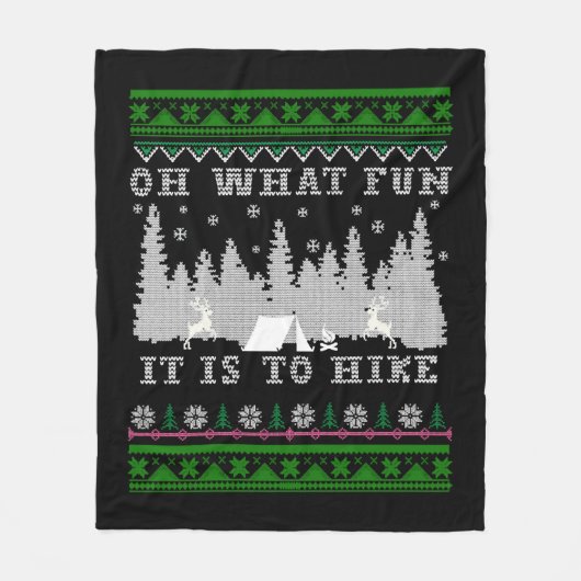 Wanderspass Ugly Weihnachten Fleecedecke (Vorderseite)