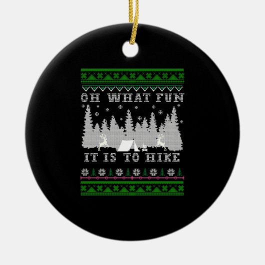 Wanderspass Ugly Weihnachten Keramik Ornament (Vorne)