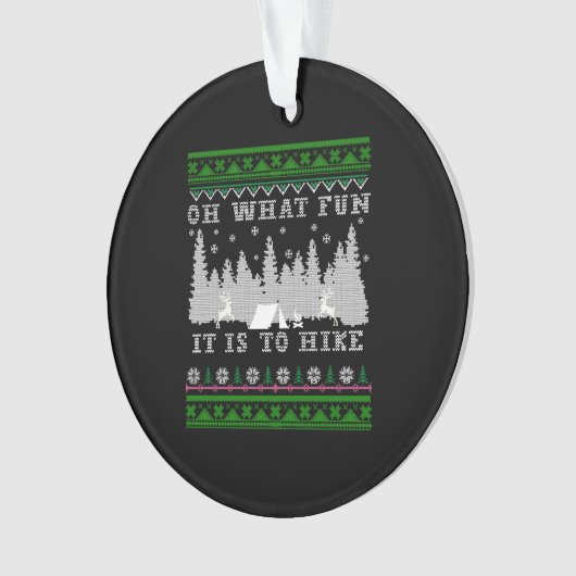 Wanderspass Ugly Weihnachten Ornament (Vorderseite)