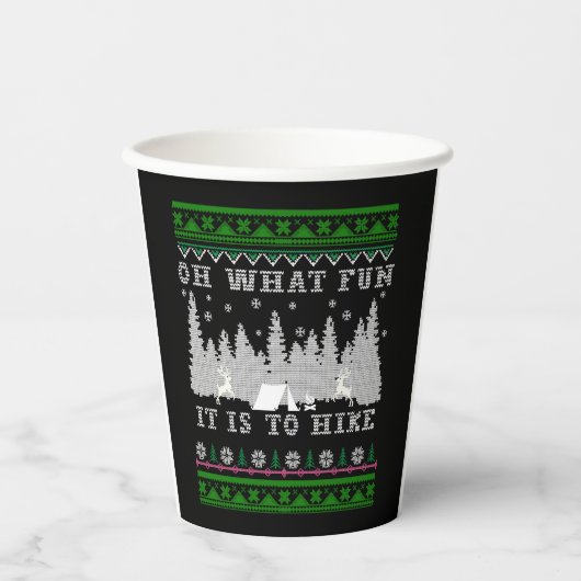 Wanderspass Ugly Weihnachten Pappbecher (Vorderseite)