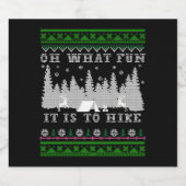Wanderspass Ugly Weihnachten Schaumweinetikett (Einzelnes Label)