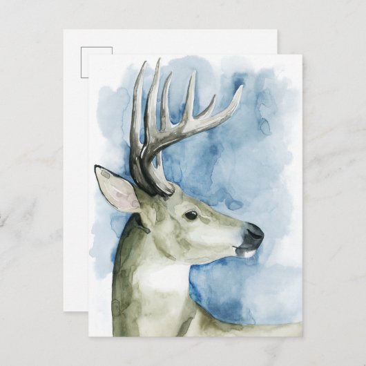 Wanderstag - Wasserfarbe Postkarte (Vorne/Hinten)