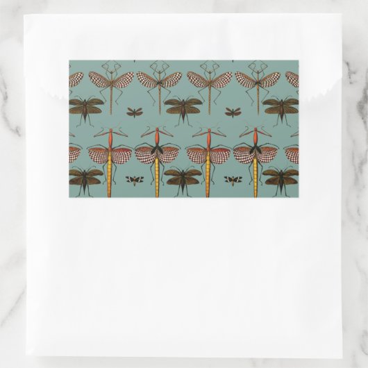 Wandersticks, Katydids und Libellen Rechteckiger Aufkleber (Tasche)