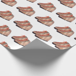 Wanderstiefel auf weißem Hintergrund Geschenkpapier